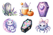 Lavender Halloween Clipart, an Illustration by Daily.Designs (Thumbnail 4 of 5)
