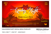 Halloween Social Media Template, a Social Media Template by regalDRAW (Thumbnail 2 of 3)