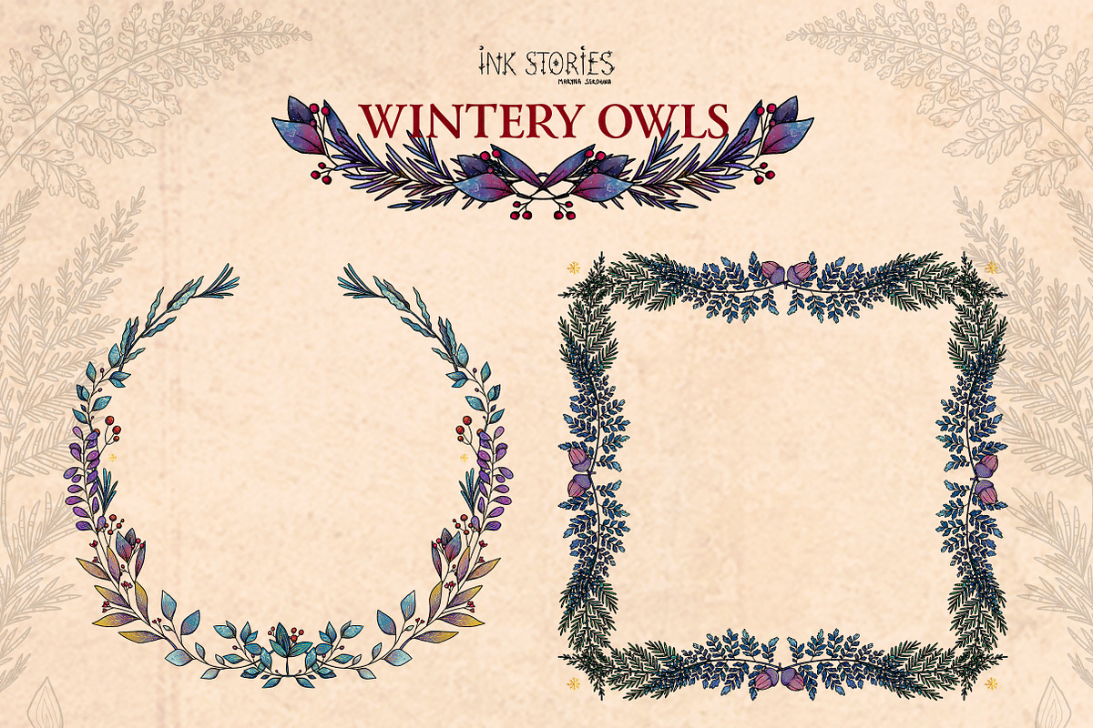 Wintery Owls, an Animal Illustration by Ink Stories (Photo 21 of 26)