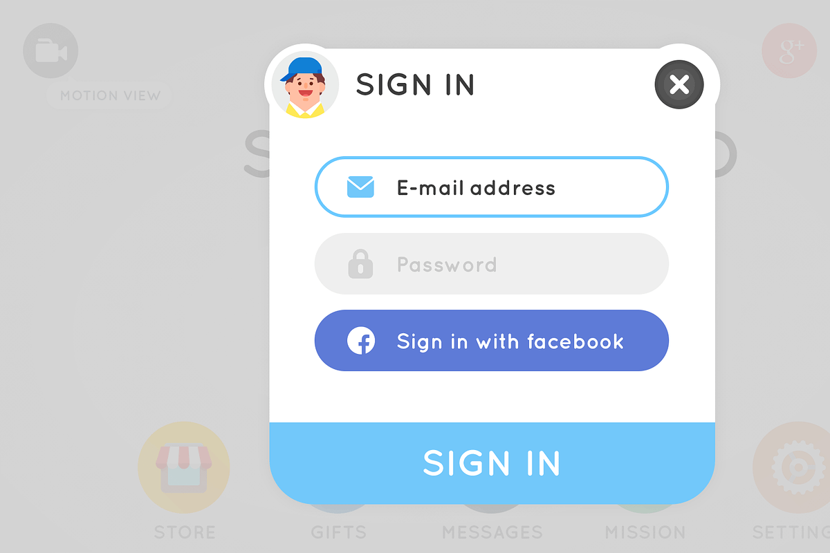 GUI - Simple Round, an UI Kit Template by LAYERLAB (Photo 4 of 26)