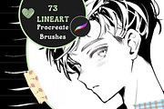 Procreate Easy Manga Lineart, a Brush Add-On by nikiartcorner (Thumbnail 1 of 10)