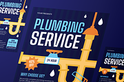 Plumbing Service Flyer Set, a Flyer Template by Annora Studio (Thumbnail 5 of 6)