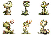 Whimsical Dinosaur PNG Clipart, an Animal Illustration by Designking (Thumbnail 3 of 4)