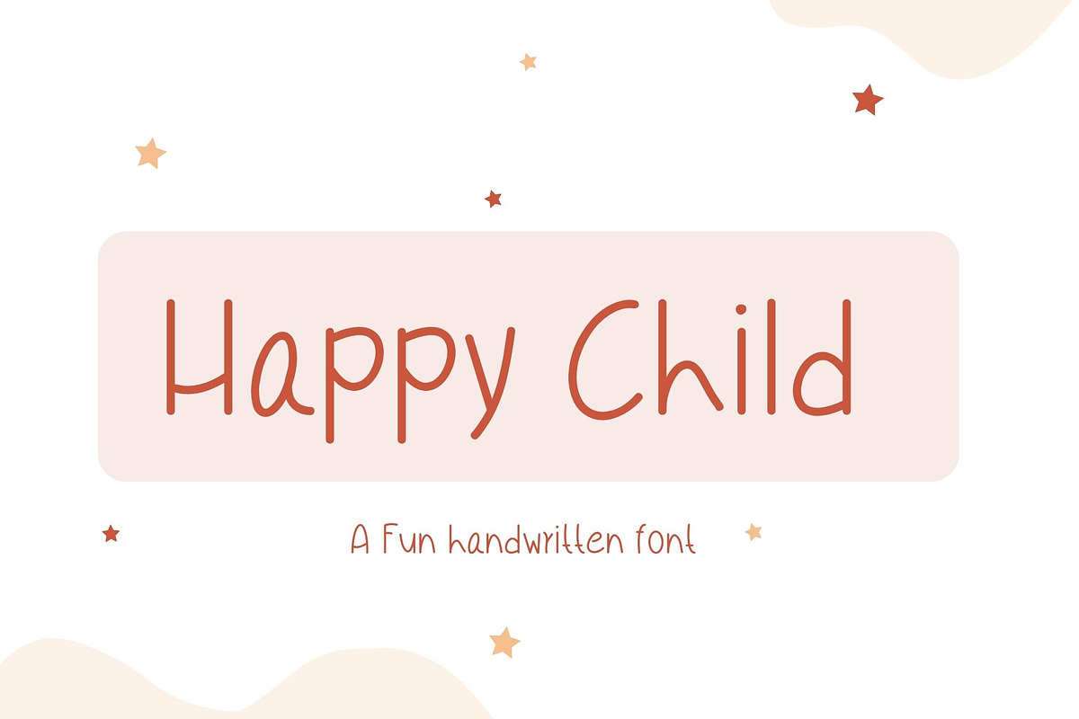 Happy child -  A Handwritten font, a Handwritten Font by Sk designs (Photo 1 of 7)