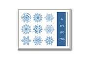 Snowflakes icon collection, an Outline Icon by RODINA (Thumbnail 2 of 3)