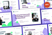 White Tech Company Powerpoint, a Presentation Template by Aiyari Graphic (Thumbnail 1 of 5)