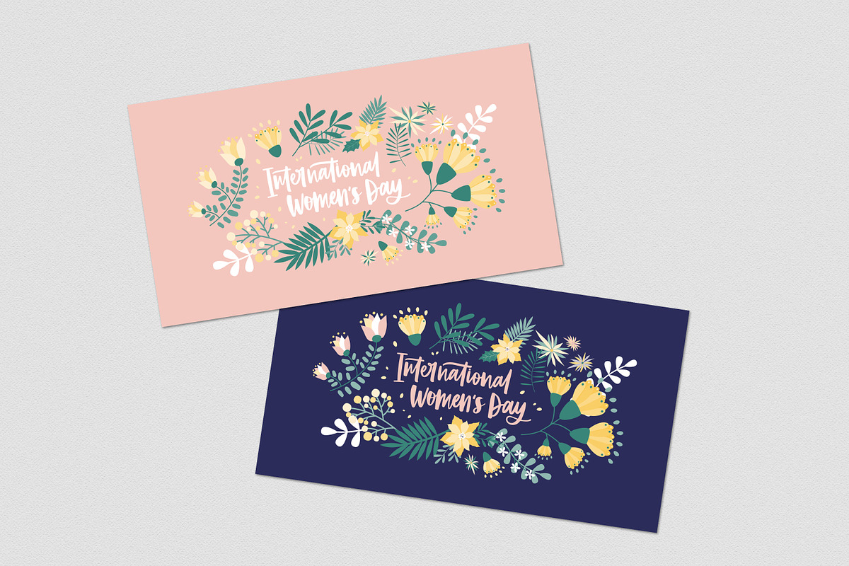 Women's Day floral cards, a Decorative Illustration by Good Studio (Photo 7 of 7)