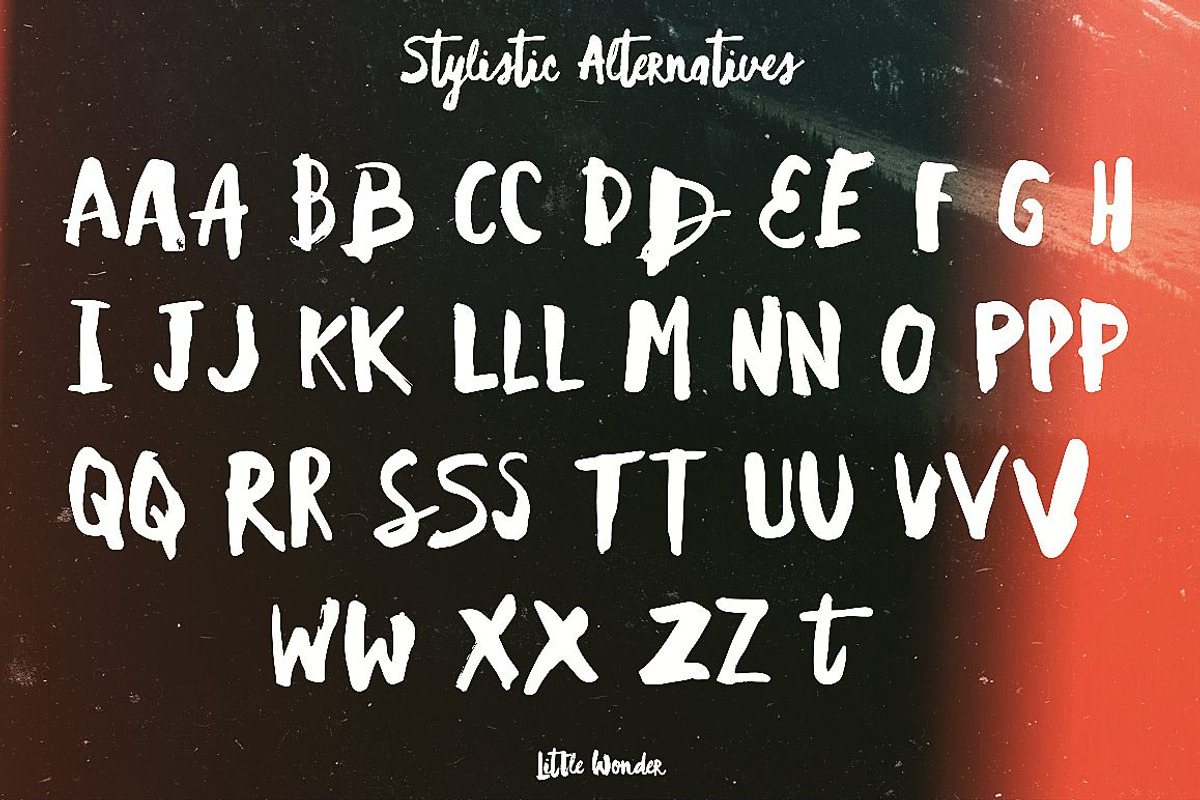 Script font Little Wonder brush, a Script Font by Itsmesimon (Photo 9 of 12)