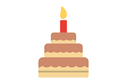 Birthday Cake Flat Icon, a Duotone Icon by Pexelpy (Thumbnail 2 of 2)