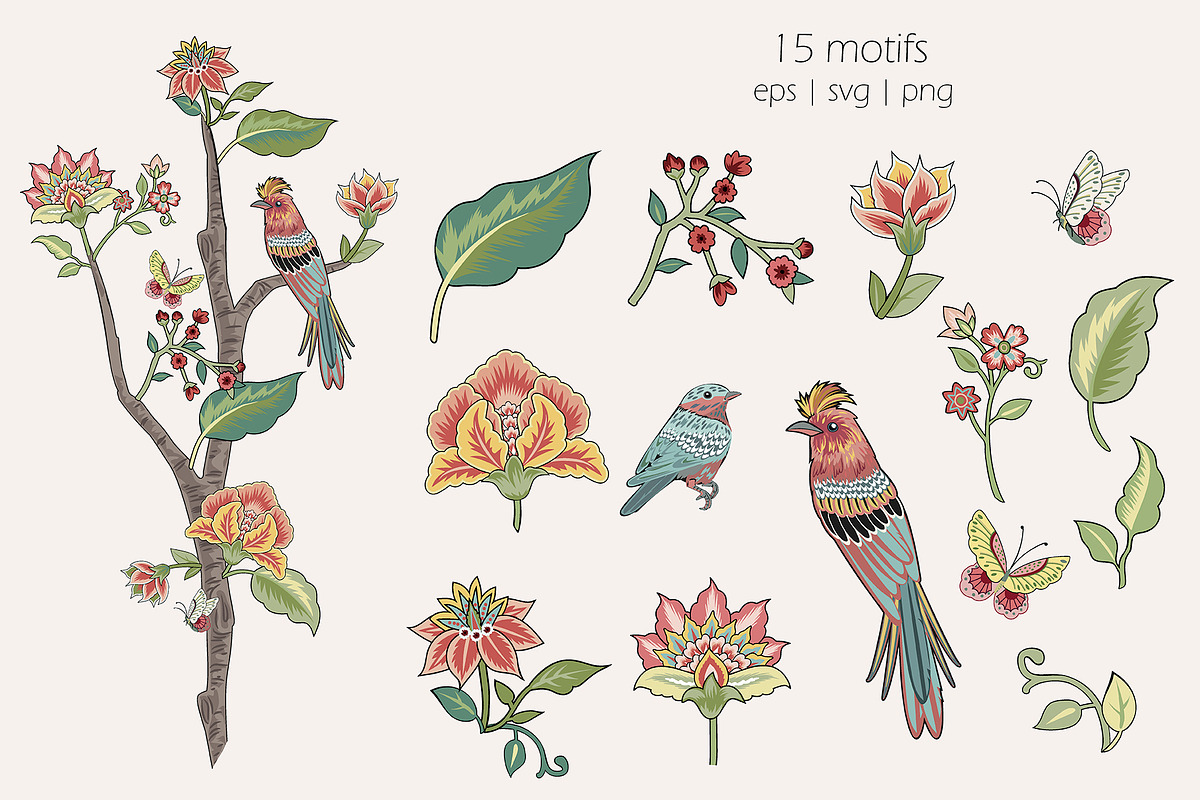 Fleur de Jardin Floral Patterns set, a Pattern Graphic by Elena Dorosh (Photo 8 of 13)