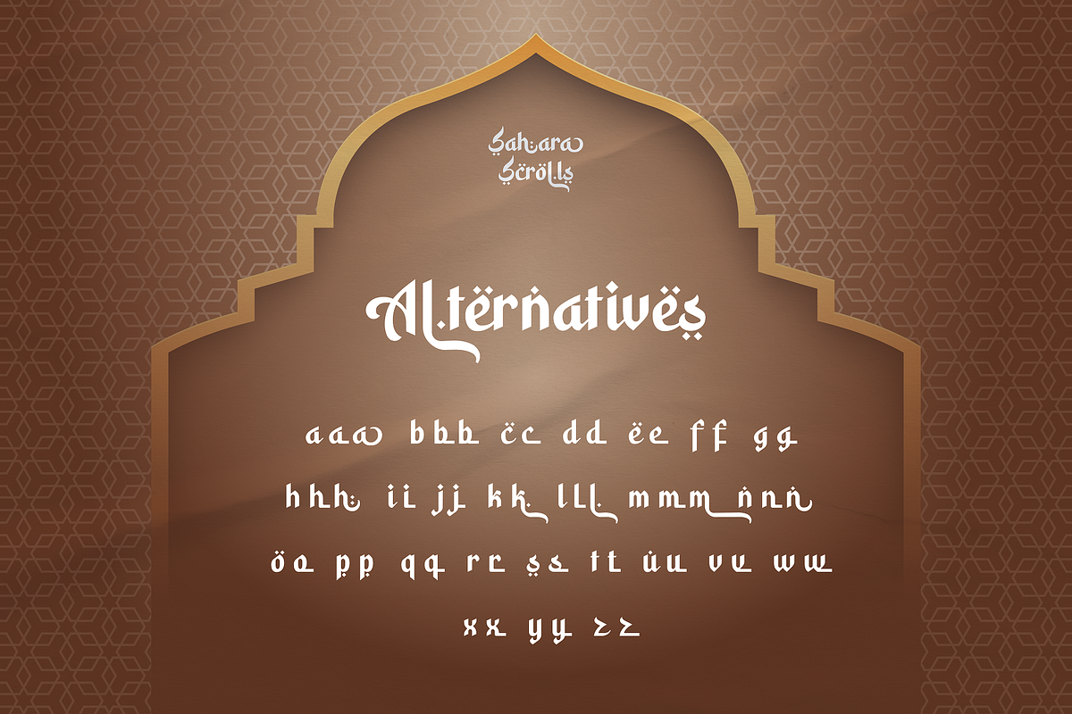 Sahara Scrolls - Arabic Typeface, a Script Font by HipFonts (Photo 11 of 11)