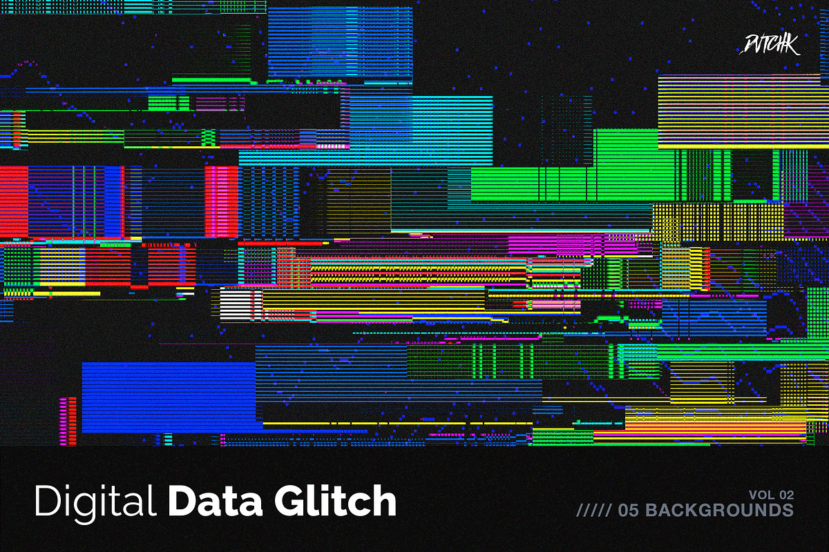 Digital Data Glitch V02, a Background Graphic by dvtchk (Photo 1 of 6)