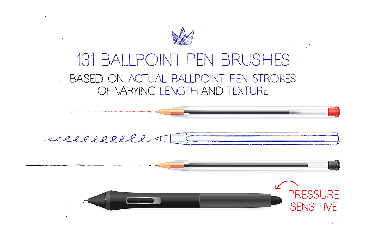 Used Ballpoint Pen Brushes, a Brush Add-On by Side Project (Photo 2 of 7)