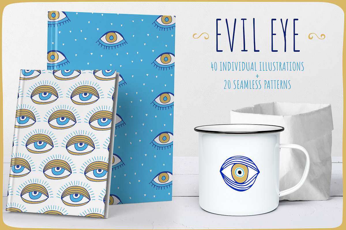 Evil Eye Illustrations + Patterns, an Illustration by Youandigraphics (Photo 1 of 13)