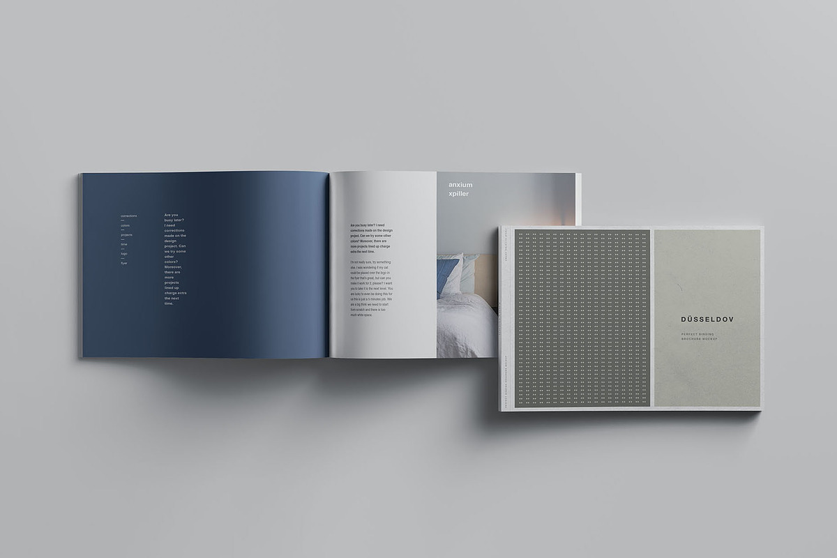 A4 Landscape Brochure Mockup, a Books & Magazine Mockup by Graphic Pear