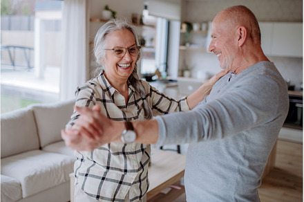 Cheerful senior couple dancing, a Person Photo by HalfPoint