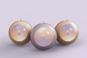 Three Round Candles Mockup, an Advertising Mockup by skybluecreative (Thumbnail 1 of 2)