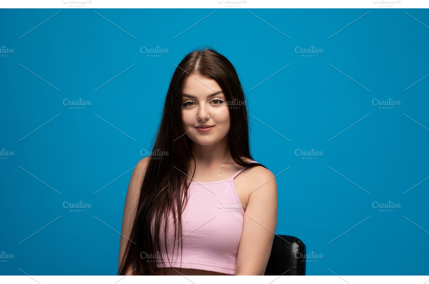 Young woman with long dark hair, a Person Photo by volodymyrshtun13795