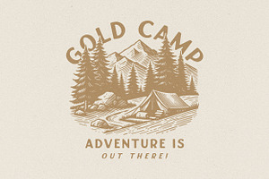 Gold Camp Handmade Display Font