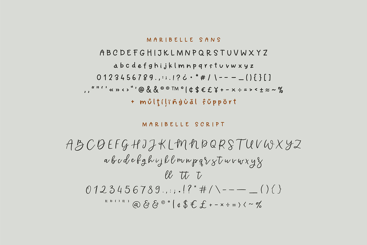 Maribelle | Font Duo & Dingbats, a Script Font by Point and Poem (Photo 4 of 9)