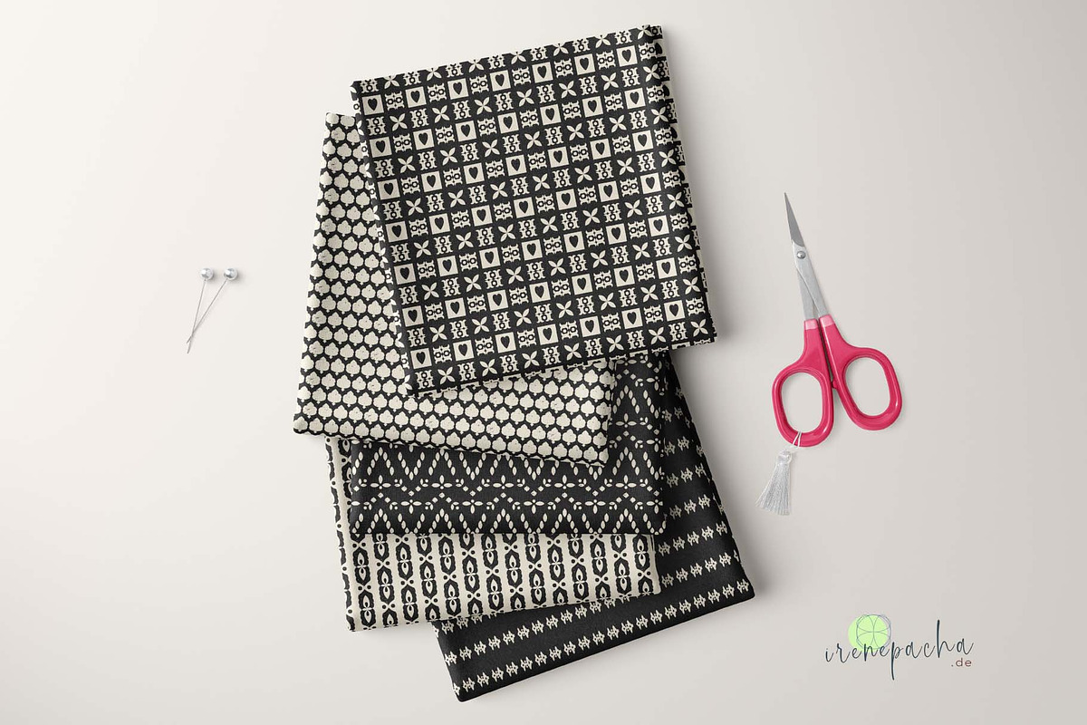 Black and White Boho Pattern Bundle, a Pattern Graphic by irenepachadesign (Photo 2 of 7)