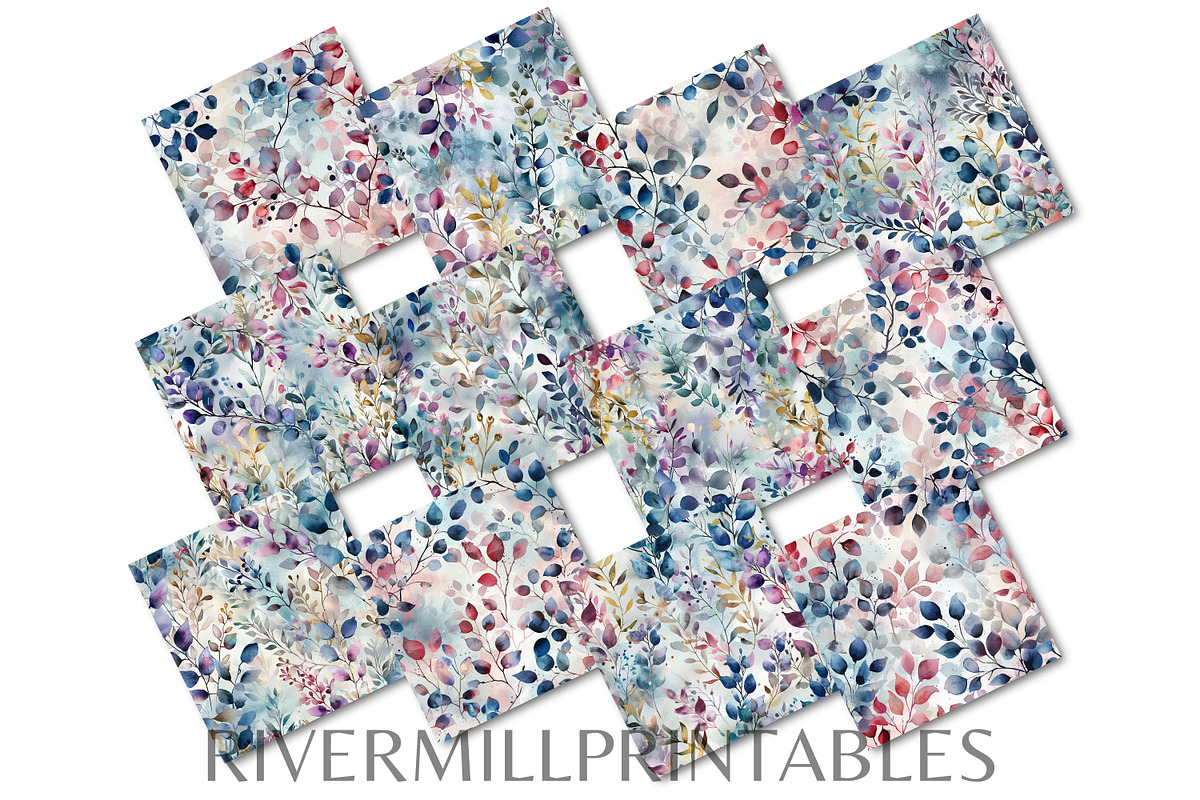 Leaves & Foliage Digital Paper Pack, a Background Graphic by Rivermill Printables (Photo 2 of 2)