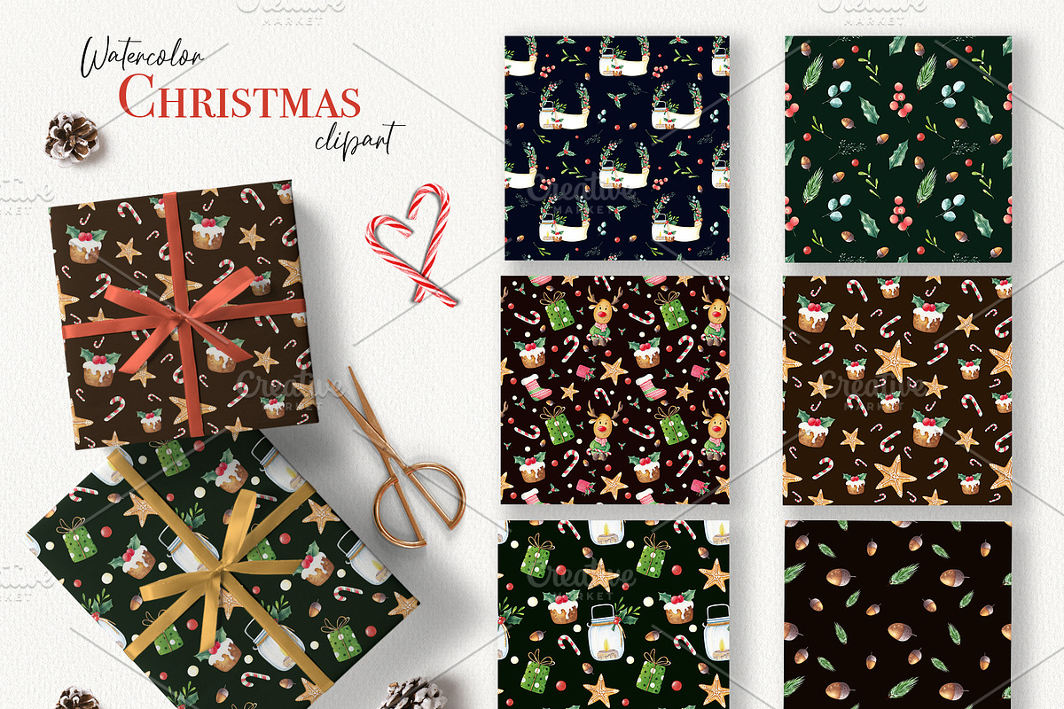 Watercolor  Christmas Collection, a Graphic by NinaBrai (Photo 6 of 6)
