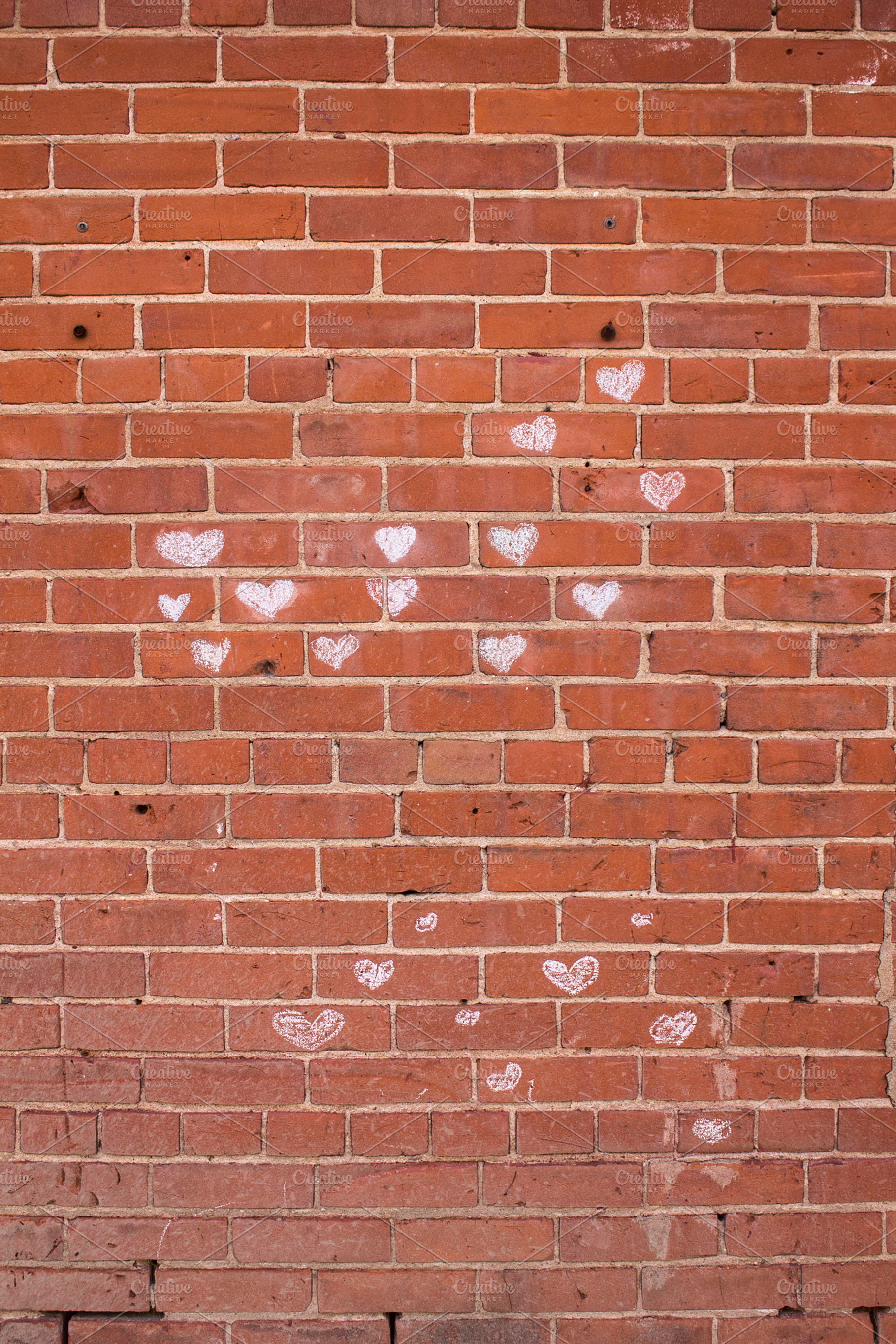 Brick | hearts stock photo containing photography and vintage