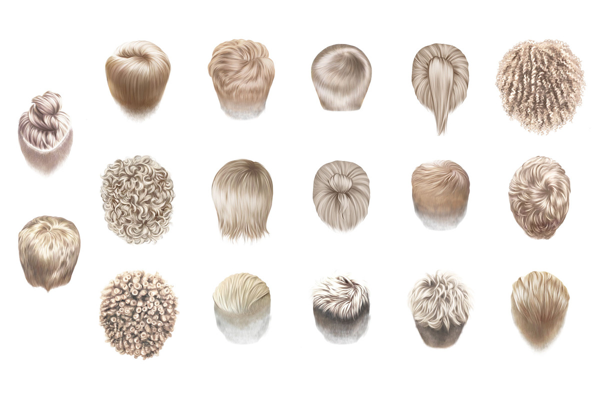 Hair Clipаrt, Men's Hairstyles, an Illustration by Elenbushe (Photo 11 of 11)