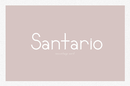 Santario | a serif font