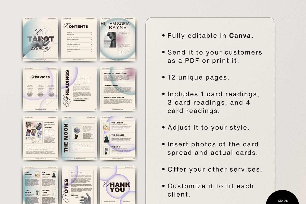 Tarot Reading Template, a Marketing Template by Story Native (Photo 3 of 9)