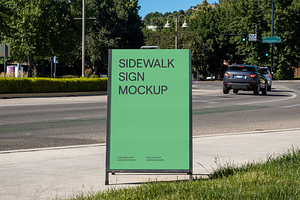 Sandwich Board Sign Mockup PSD