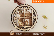 CHRISTMAS ORNAMENTS Multilayer File, a Templates & Theme by LaserCutano (Thumbnail 1 of 10)