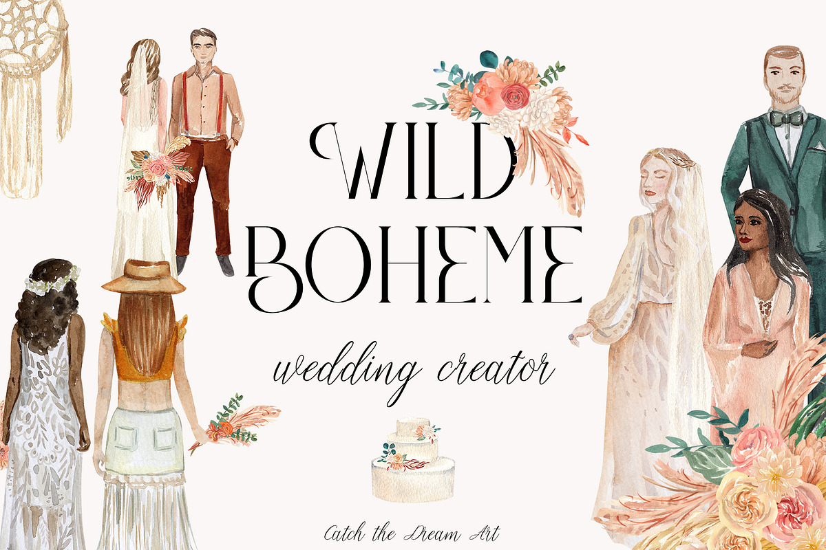 WILD BOHEME Wedding Creator, a Decorative Illustration by Catch the Dream Art (Photo 1 of 20)