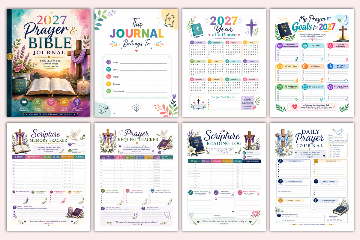 2027 Prayer & Bible Journal, a Stationery Template by Shumaya (Photo 2 of 5)