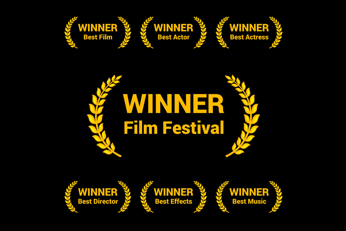 Film Awards Gold Labels Set, an Icon by in8finity | Creative Market