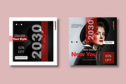 Red & Black Fashion Layouts, a Social Media Template by MightyDesign (Thumbnail 4 of 8)