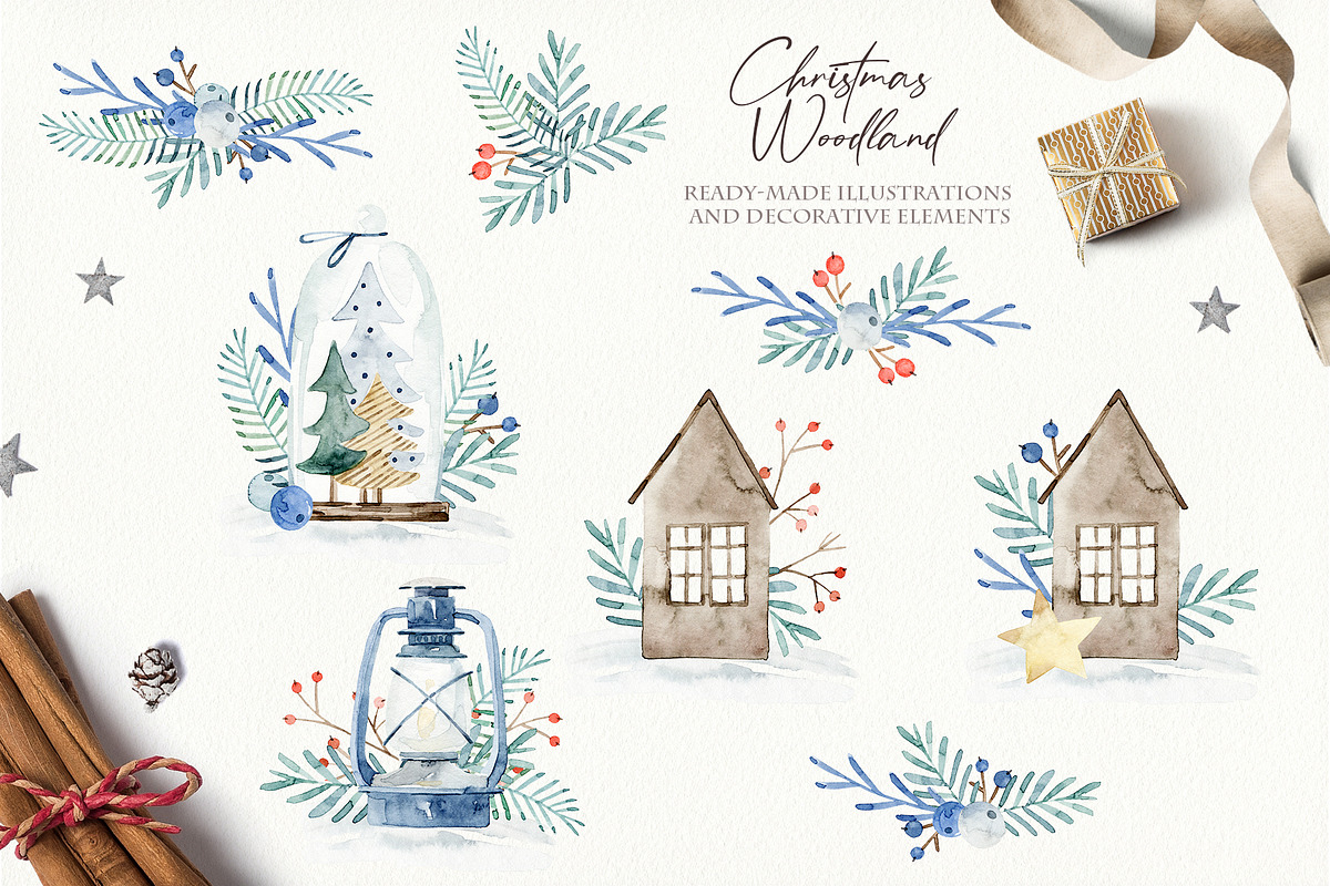 Winter Watercolor Collection, an Animal Illustration by svetsum (Photo 5 of 9)