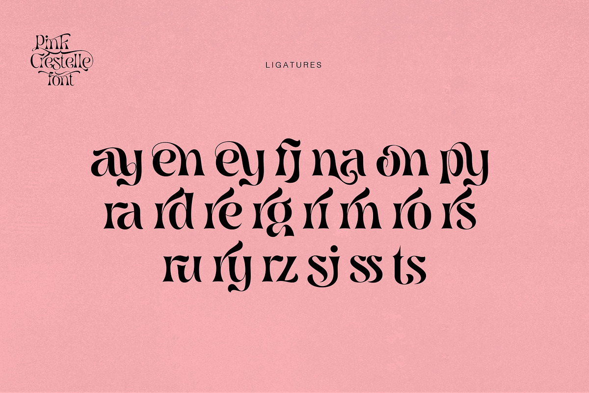 Pink Crestelle Font on Sale, a Slab Serif Font by creativemedialab (Photo 14 of 17)