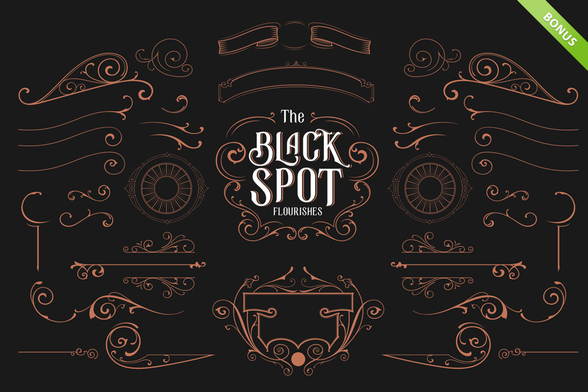 Black Spot Vintage Display Font, a Serif Font by vatesdesign (Photo 3 of 9)