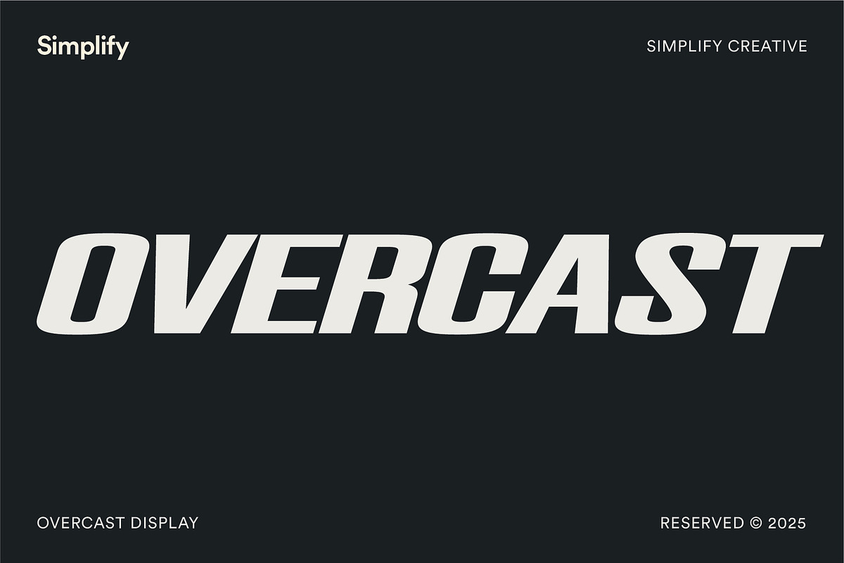 Overcast - Display Font, a Font by Simplify Creative (Photo 1 of 12)