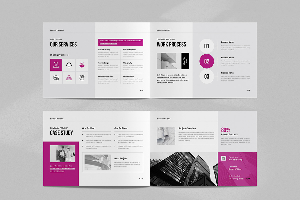 Business Plan Landscape Template, a Brochure Template by NorthPeak (Photo 5 of 9)
