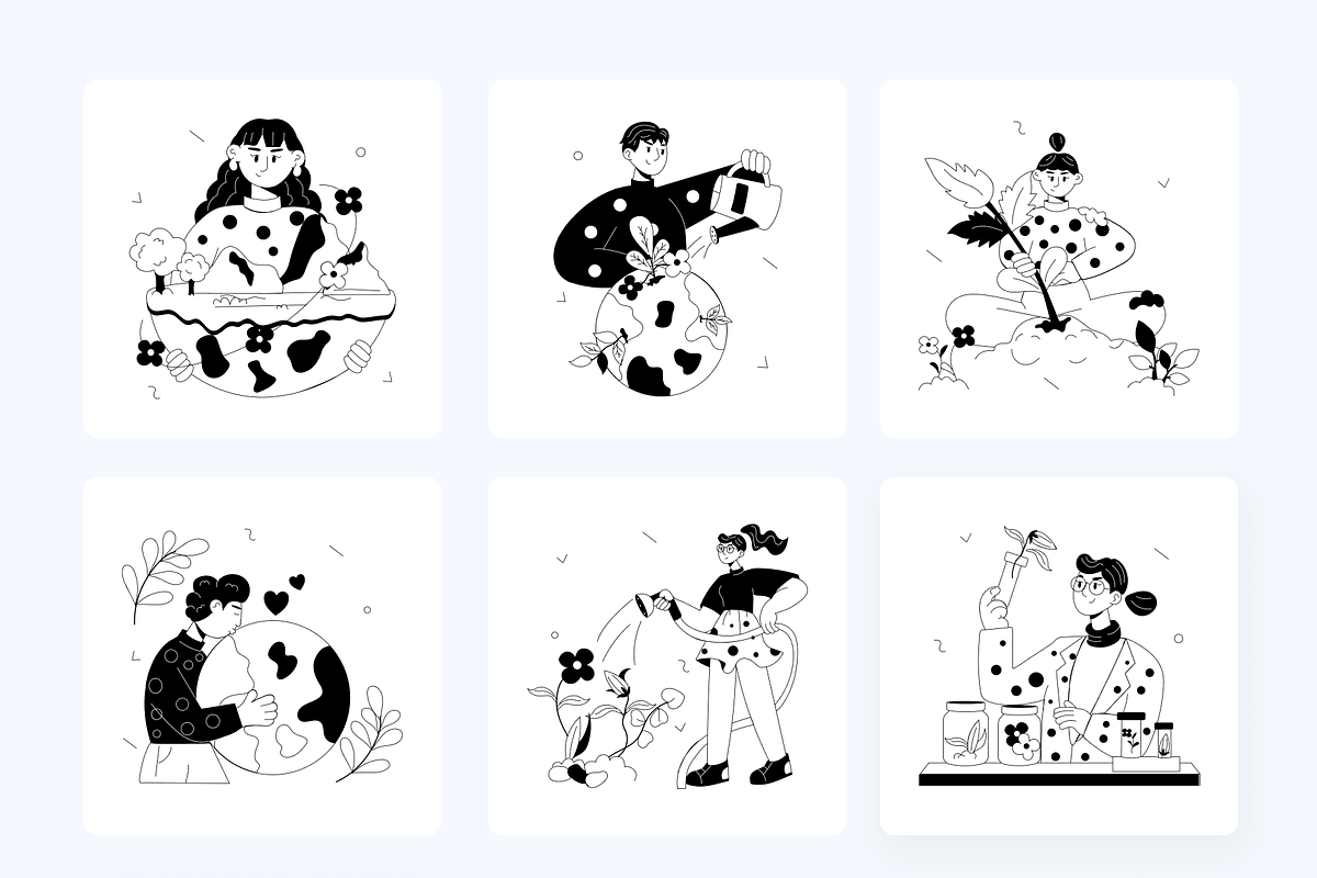 Animated Ecology Mini Illustrations, a Person Illustration by Prosymbols (Photo 8 of 11)