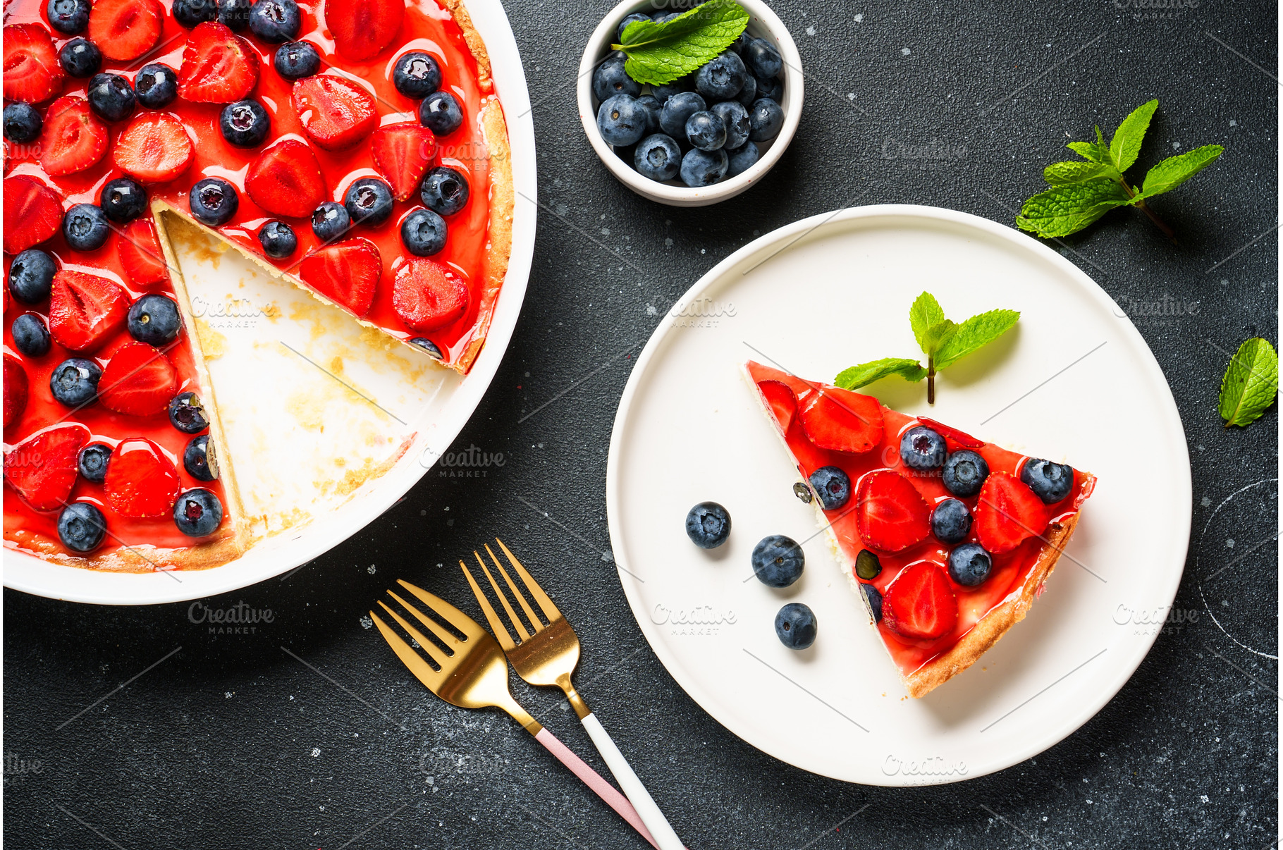 Tart with fresh berries and jelly., a Food & Drink Photo by Nadia-nb