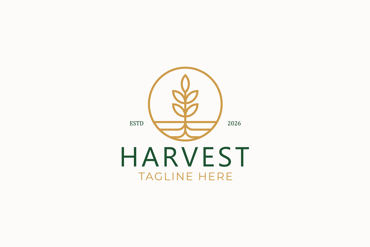 Harvest Logo Nature Plant Wheat, a Branding & Logo Template by Signatoro (Photo 2 of 3)