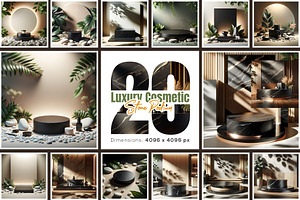 Luxury Cosmetic Stone Podium Bundle, a Background Photo by zahidhossainalif