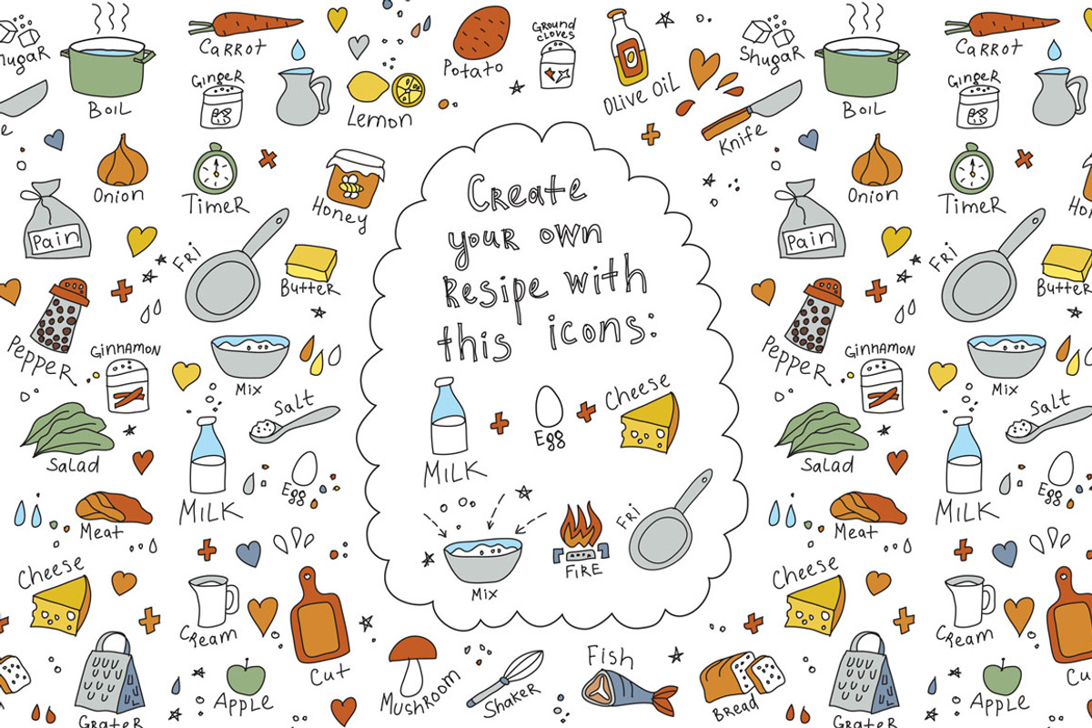 Vector set about food and cooking, a Food Illustration by Crowhouse (Photo 4 of 4)