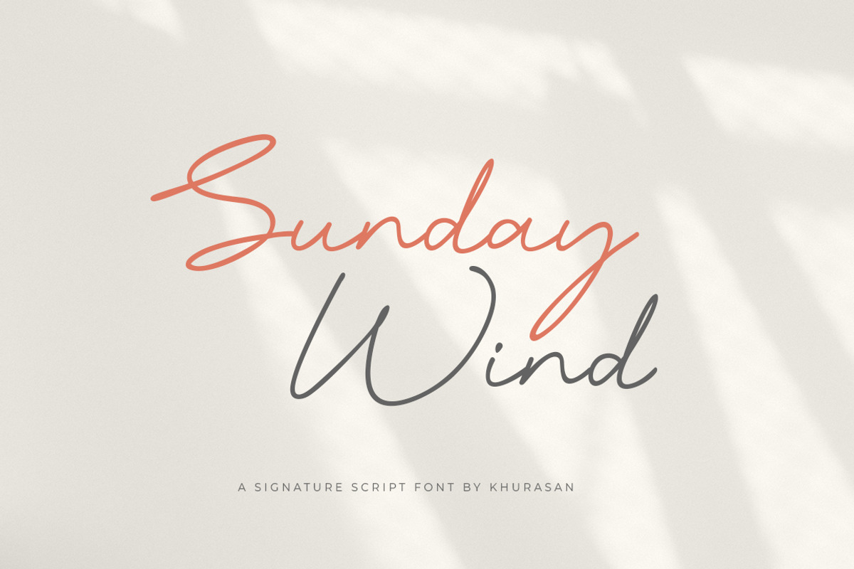Sunday Wind, a Script Font by khurasan (Photo 1 of 6)