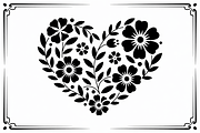 Elegant Black Floral Heart, an Illustration by Amazin_art (Thumbnail 8 of 16)