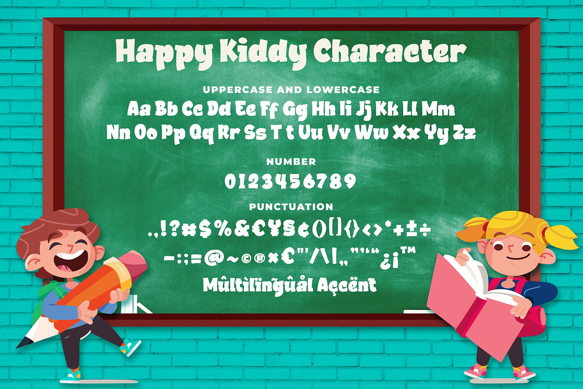 Happy Kiddy - a Playful Font, a Font by Blankids Studio (Photo 8 of 8)